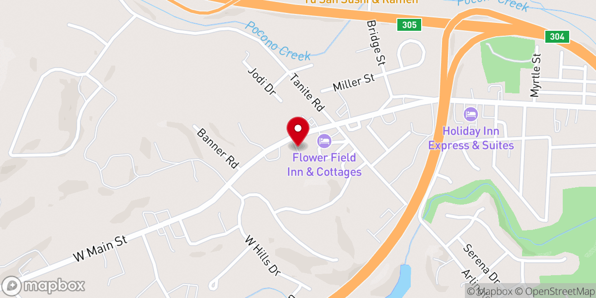Map showing location of Stroudsburg Seventh-day Adventist Church