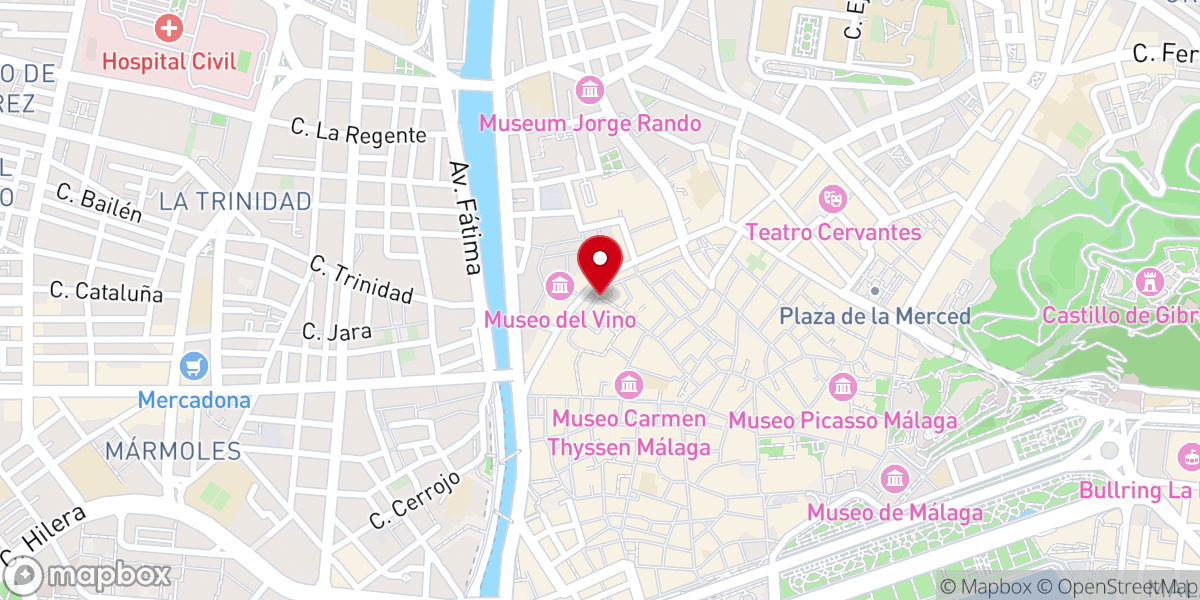 Map showing location of Iglesia de la Aurora y Divina Providencia