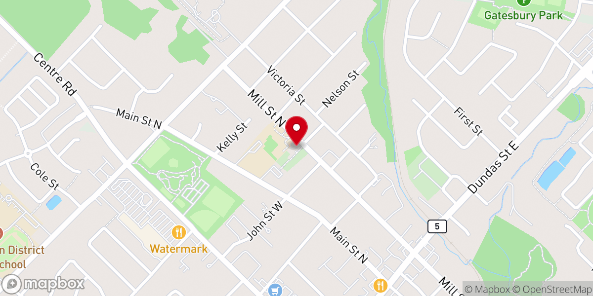 Map showing location of Grace Anglican Church