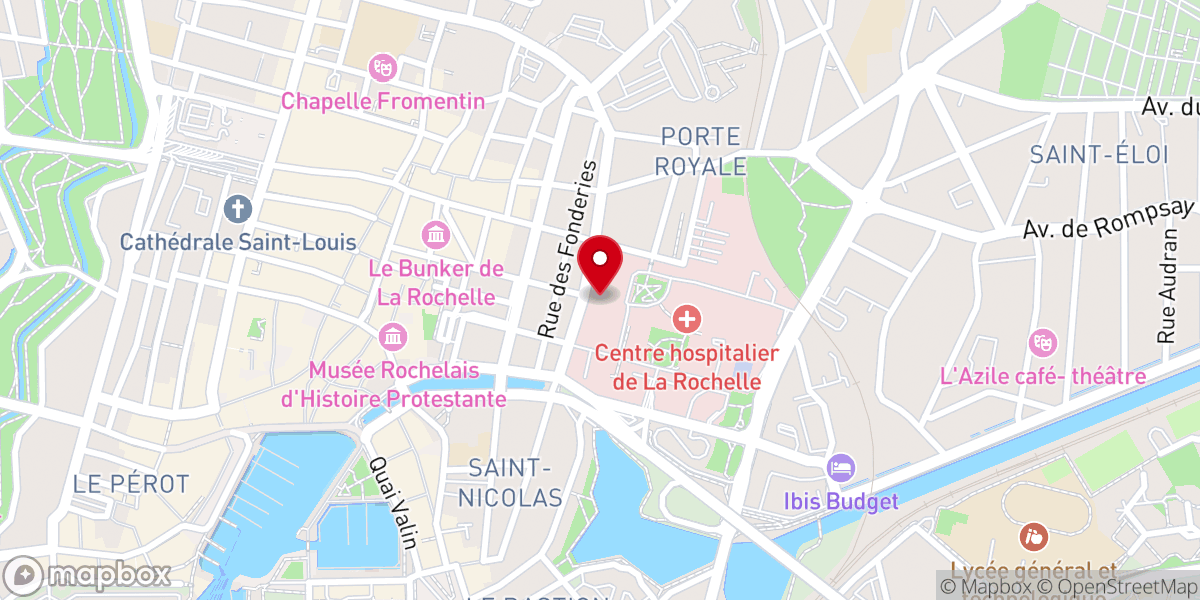 Map showing location of Chapelle Saint-Louis