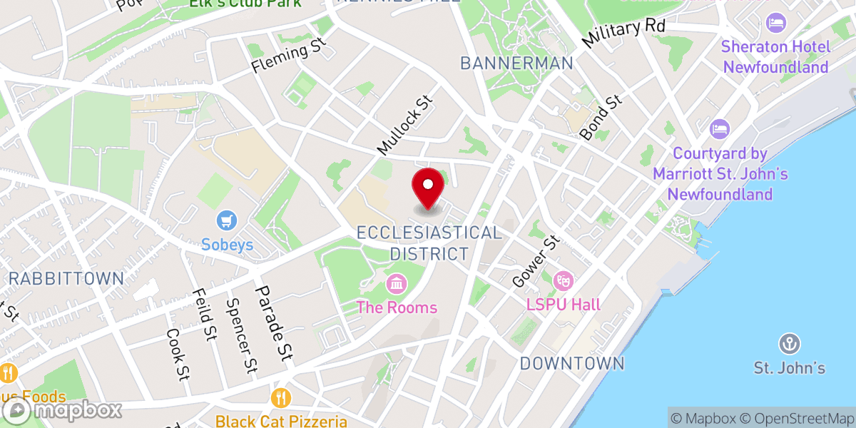Map showing location of The Basilica Cathedral of St. John the Baptist