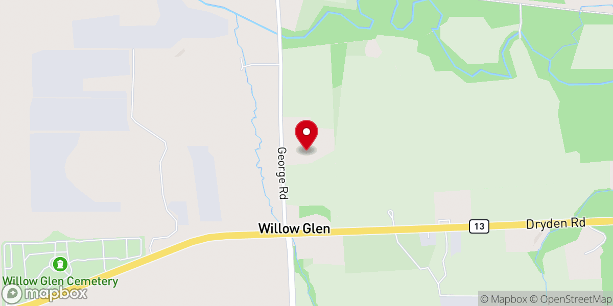 Map showing location of Holy Cross Parish