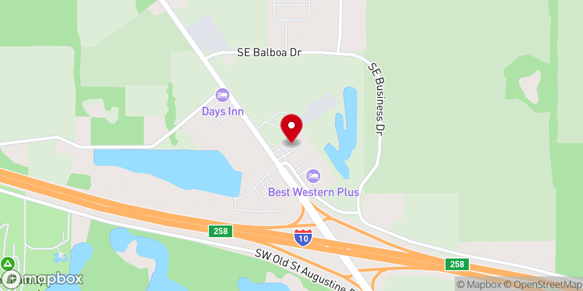 Map showing location of McDonald's