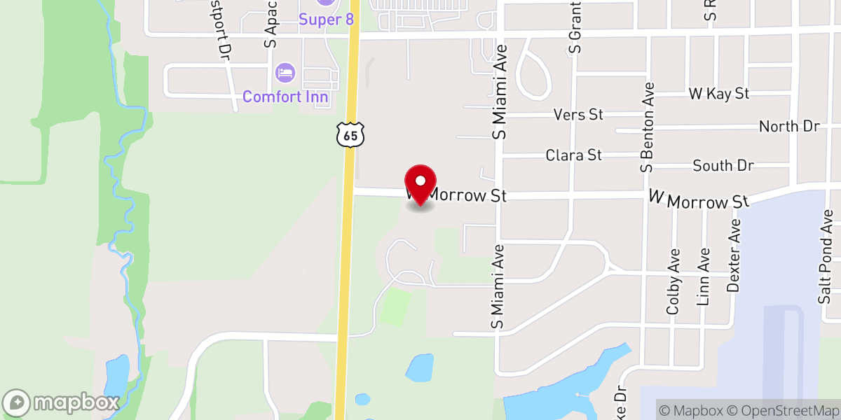 Map showing location of Marshall Community of Christ