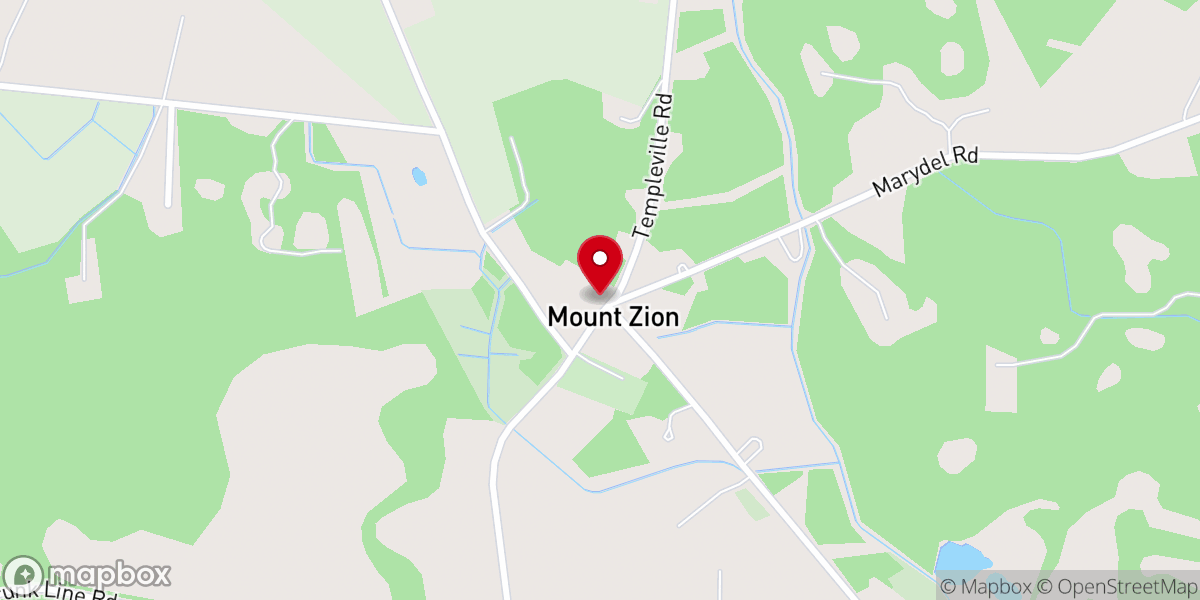 Map showing location of Mount Zion Church