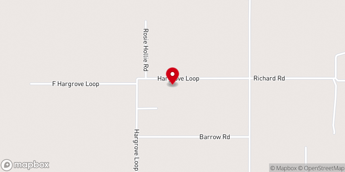 Map showing location of Hargrove Bible Baptist Church