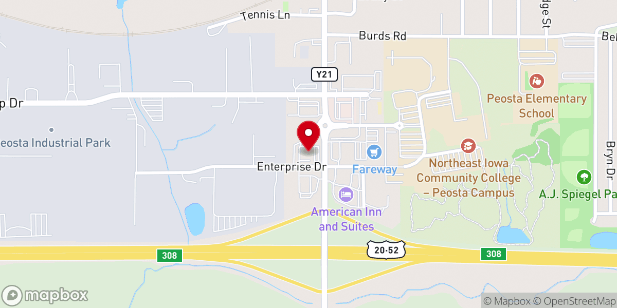 Map showing location of St. John the Baptist Catholic Church