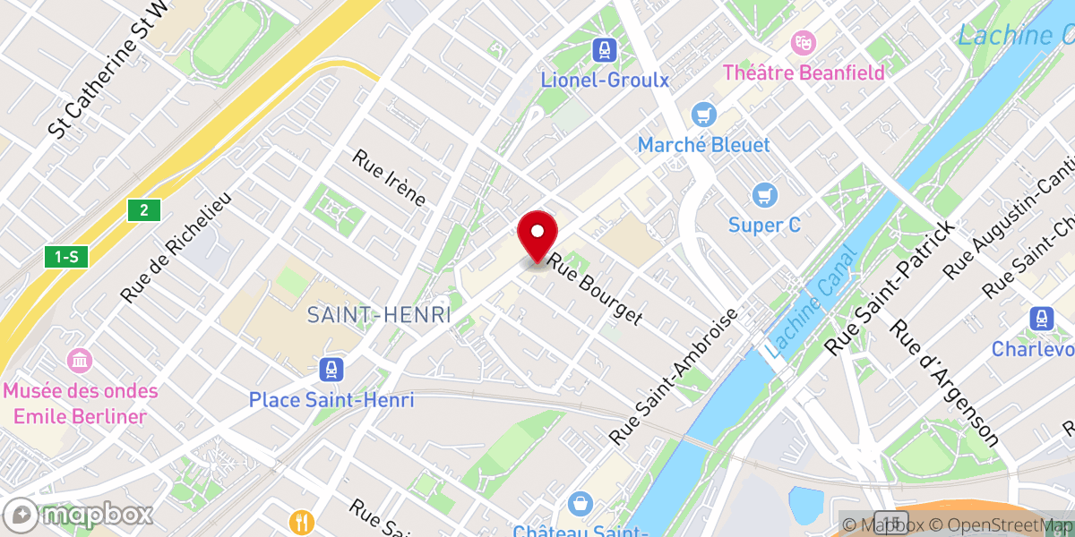Map showing location of Voyage Church