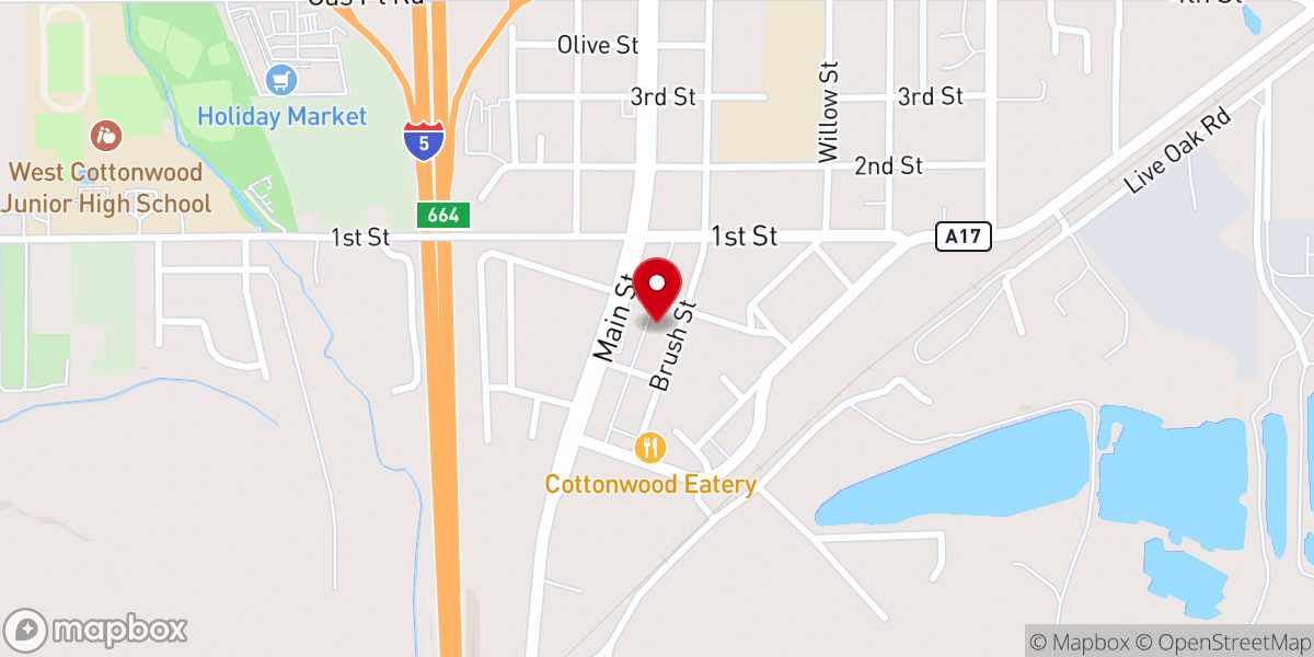 Map showing location of Creekside Church