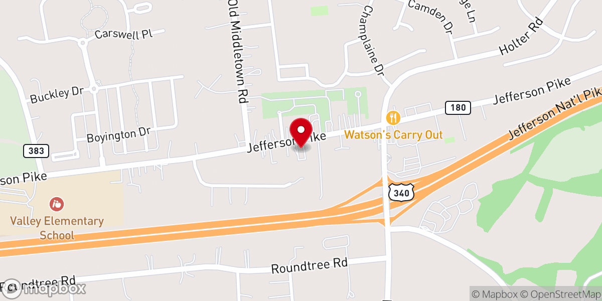 Map showing location of Jefferson United Church