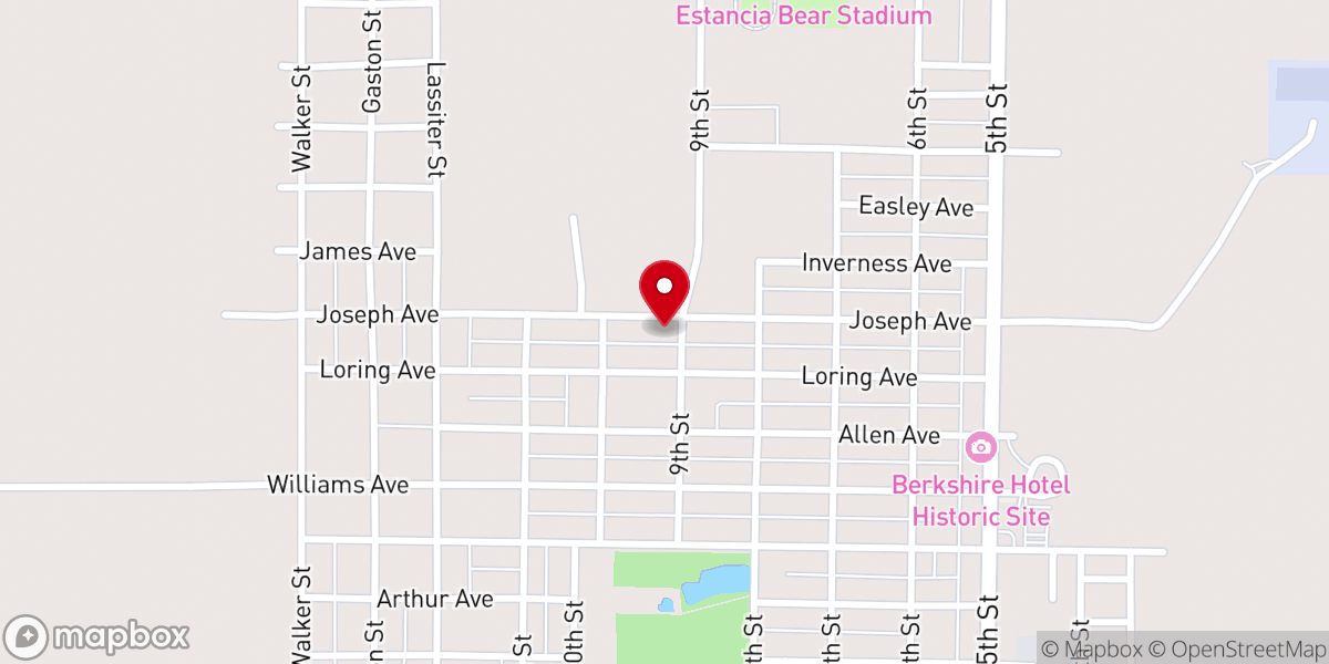 Map showing location of Estancia Valley Catholic Parish Center