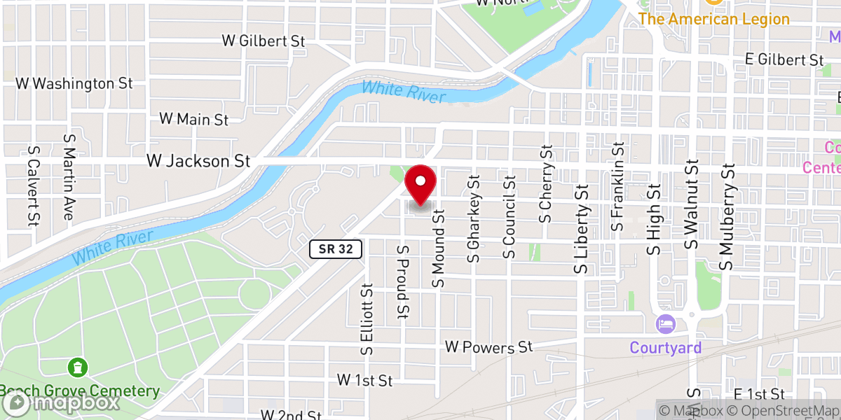 Map showing location of Adams Chapel