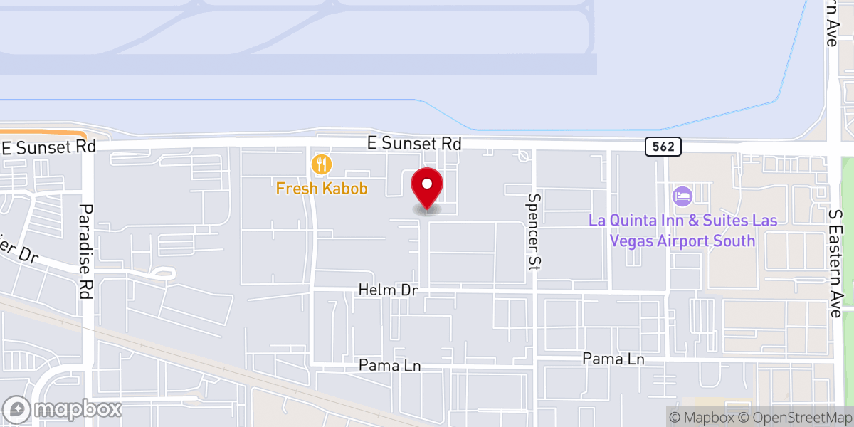 Map showing location of Las Vegas Immersive Weddings