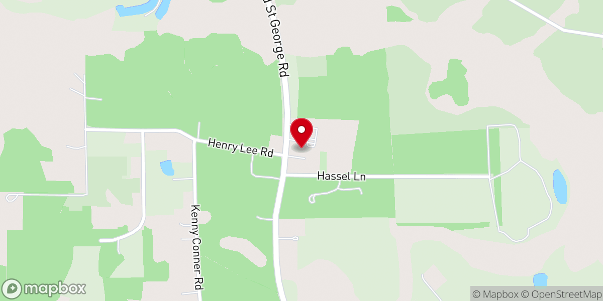 Map showing location of River Road Baptist Church