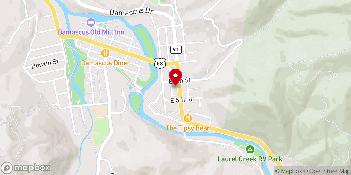 Map showing location of Corner Stone Baptist Church