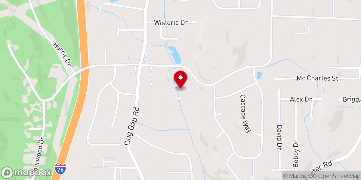 Map showing location of Grace Presbyterian Church