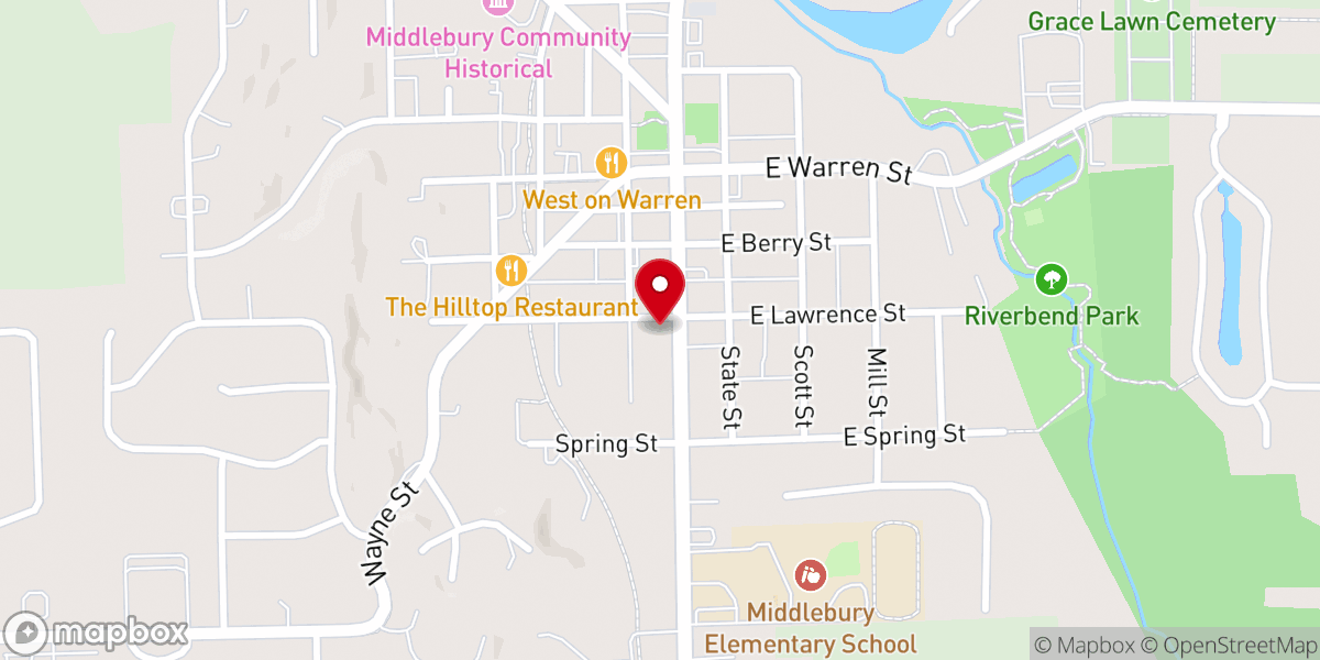 Map showing location of Faith Baptist Church