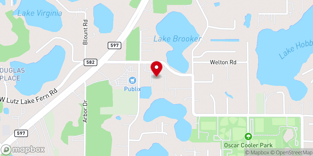 Map showing location of Lutz Family Church