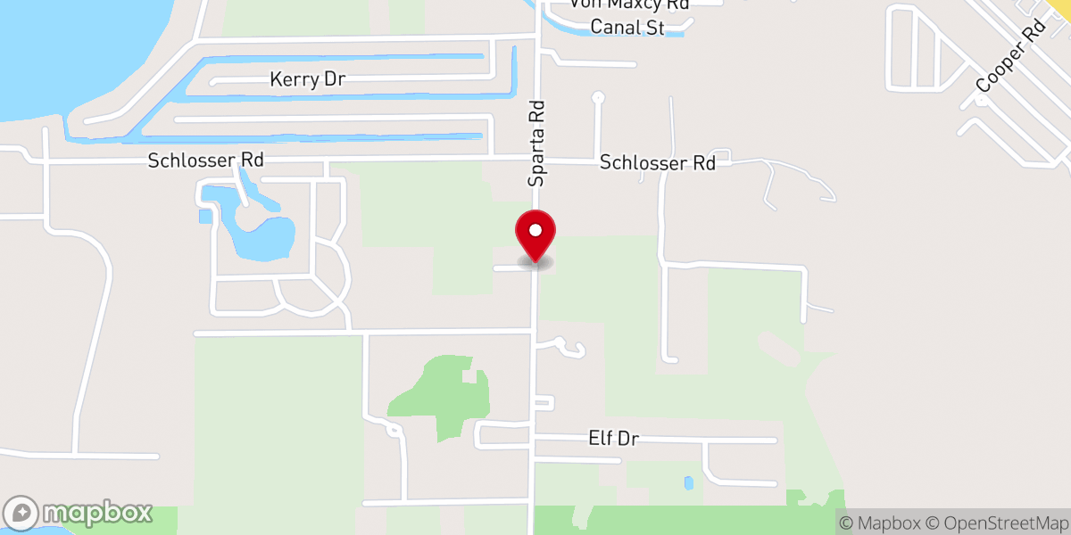 Map showing location of Sparta Road Baptist Church