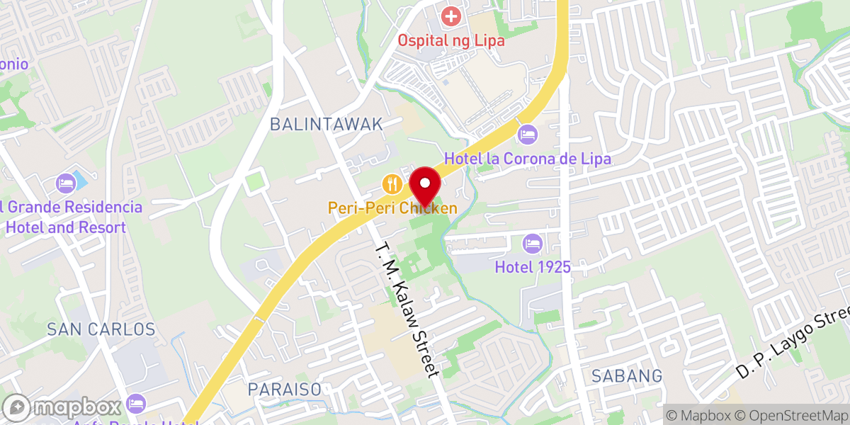 Map showing location of MCGI - Balintawak, Lipa City, Batangas