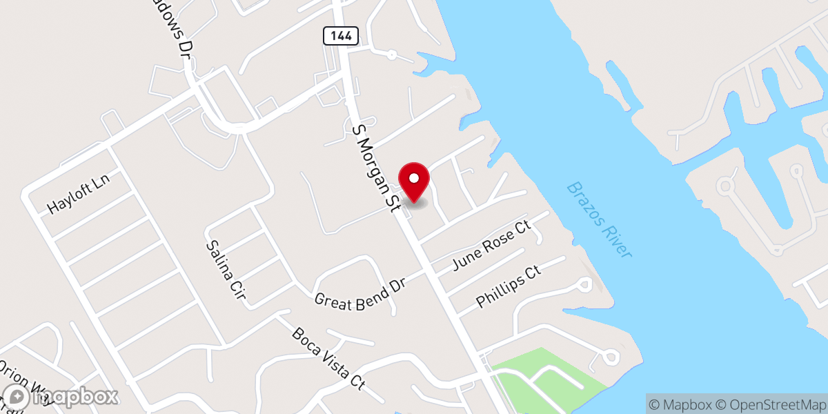 Map showing location of Christian Science Society Granbury Church