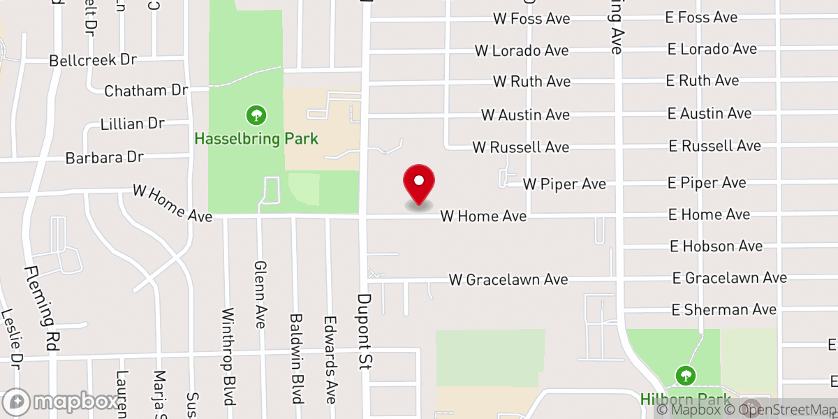 Map showing location of Northwest Christian Church