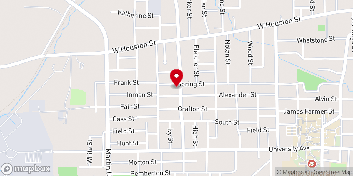 Map showing location of Ward Chapel A.M.E.