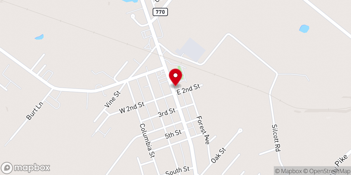 Map showing location of Seaman United Presbyterian Church
