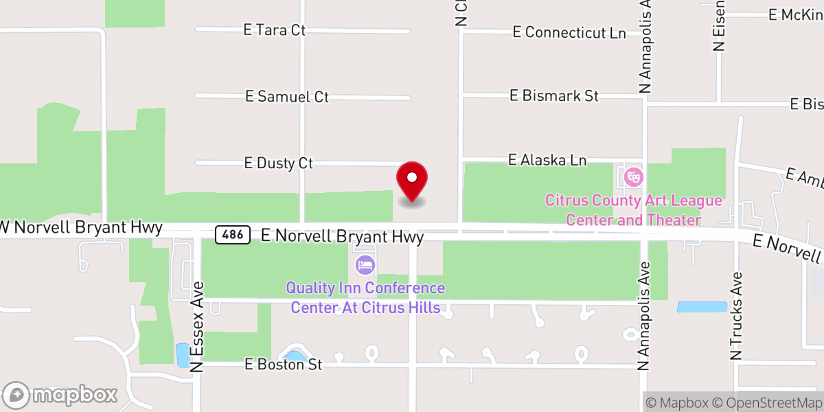Map showing location of Good Shepherd Lutheran Church