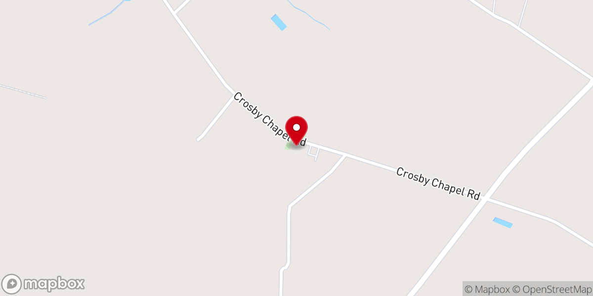 Map showing location of Crosby Chapel United Methodist Church