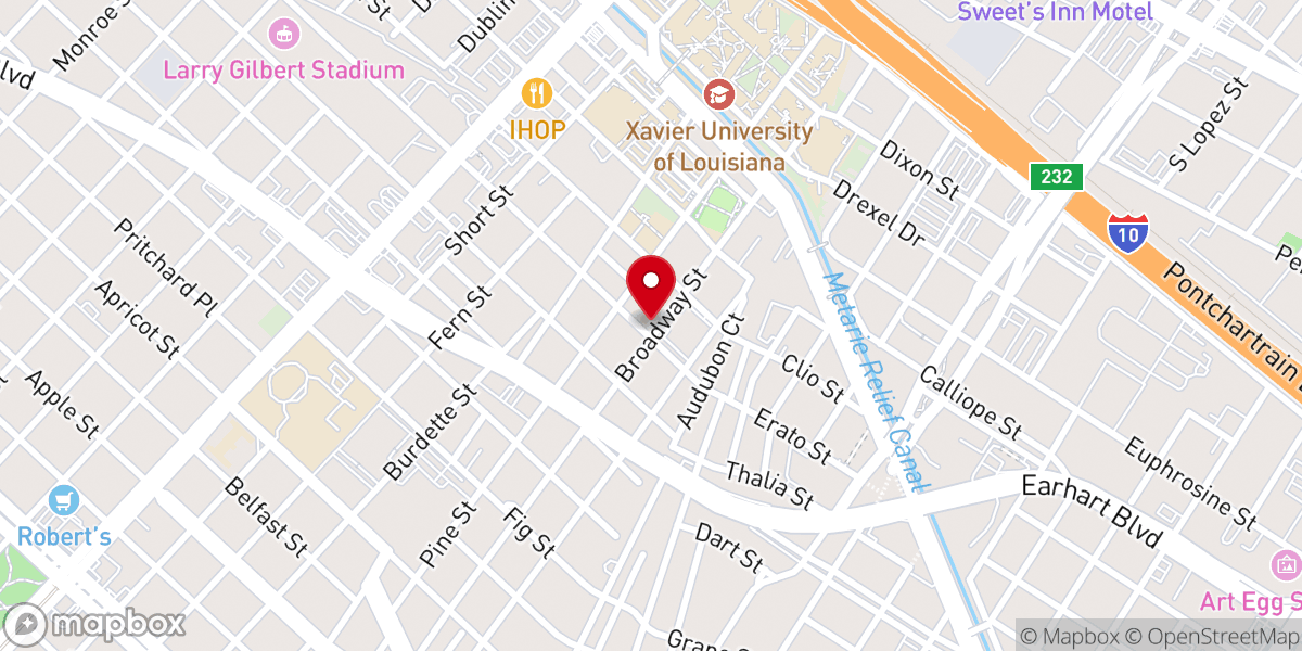 Map showing location of First Zion Baptist Church