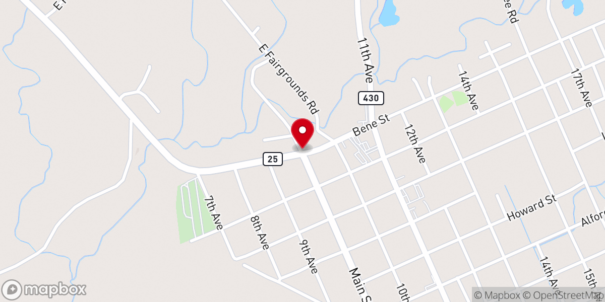 Map showing location of Washington Parish Balloon Festival