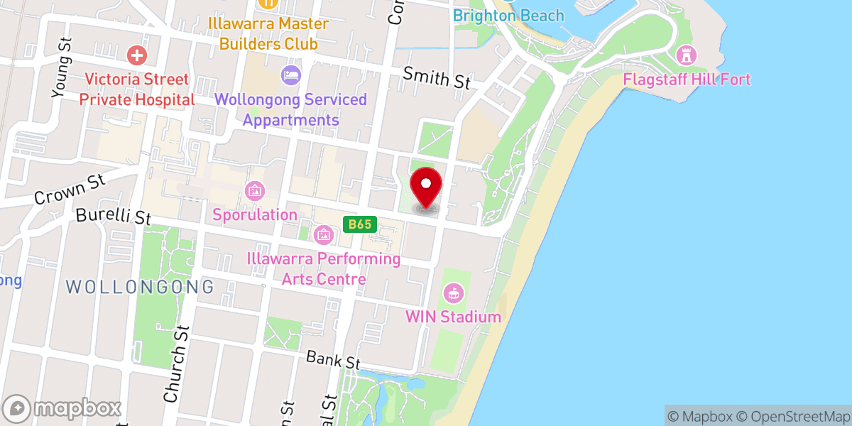 Map showing location of Catholic Diocese of Wollongong