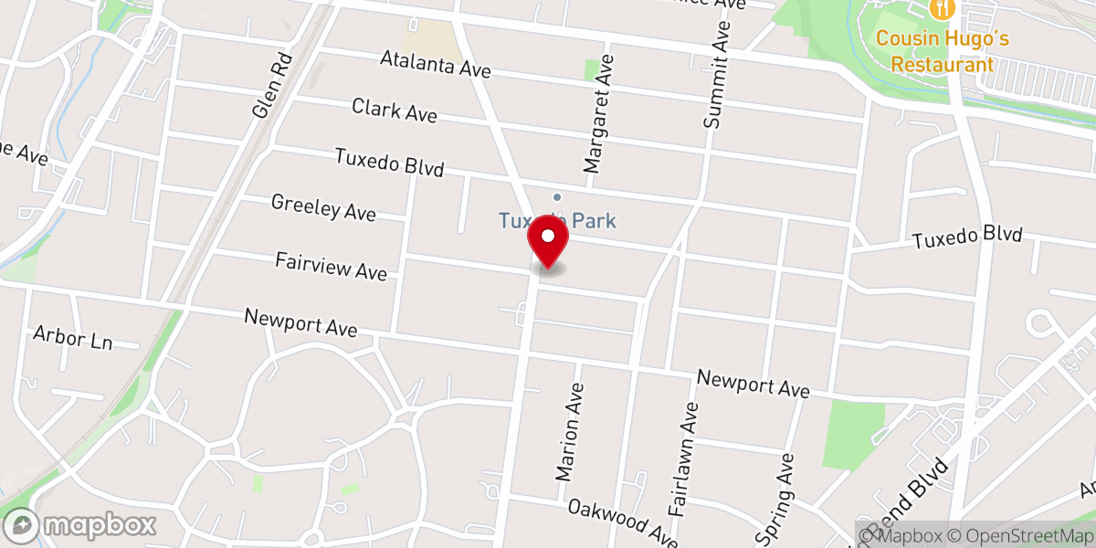 Map showing location of First United Methodist Church of Webster Groves