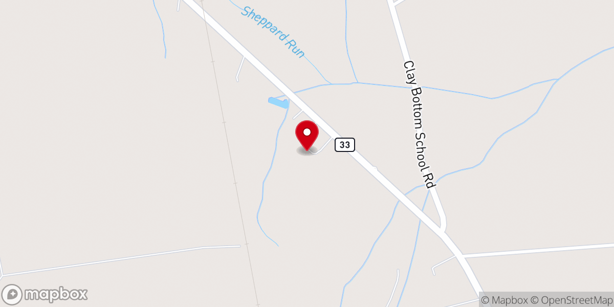 Map showing location of South Point Community Church