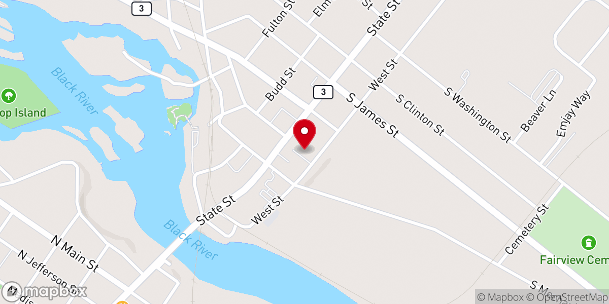 Map showing location of Saint James Roman Catholic Church