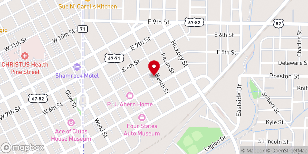 Map showing location of Saint Joseph Church
