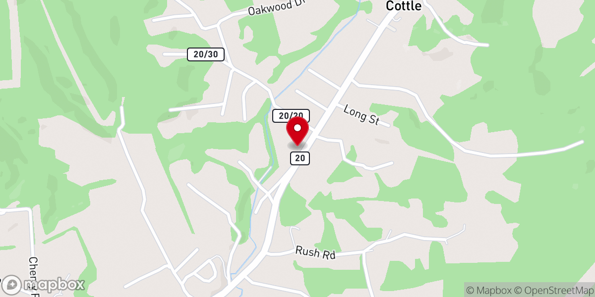 Map showing location of Cottle First Church of God