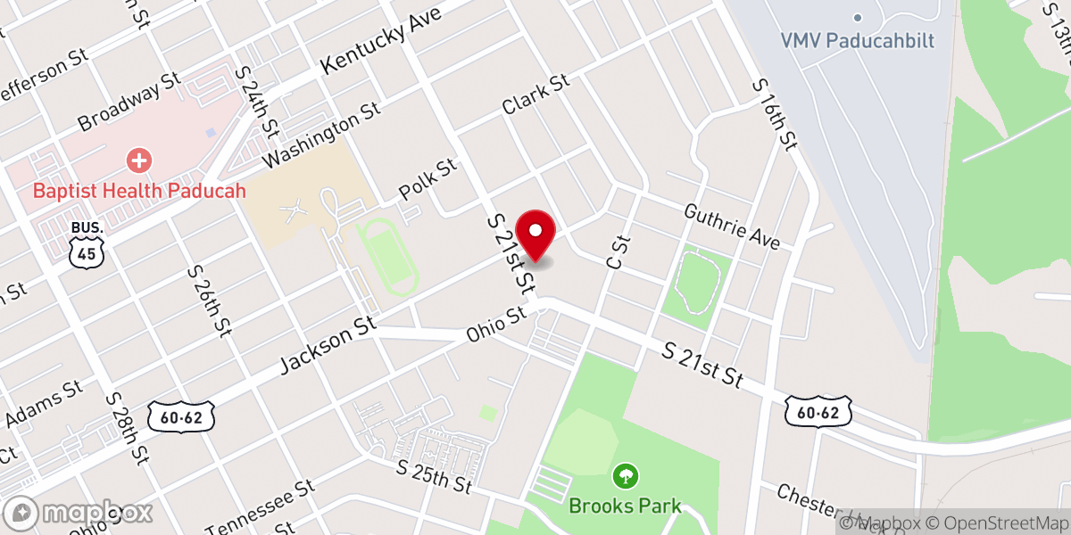 Map showing location of Trinity Baptist Church Inc