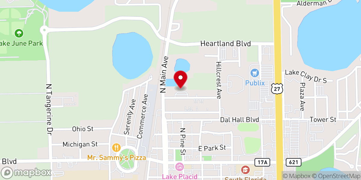 Map showing location of Trinity Lutheran Church