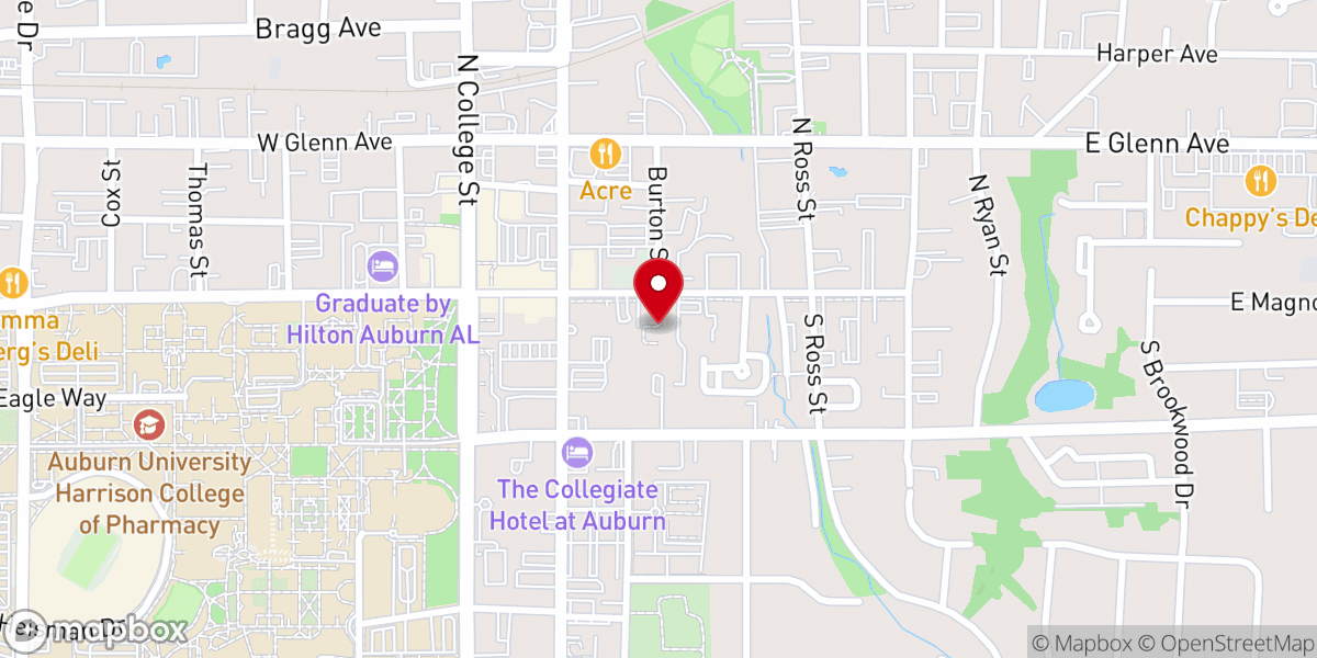 Map showing location of Auburn United Methodist Church Good News Center with Food Pantry