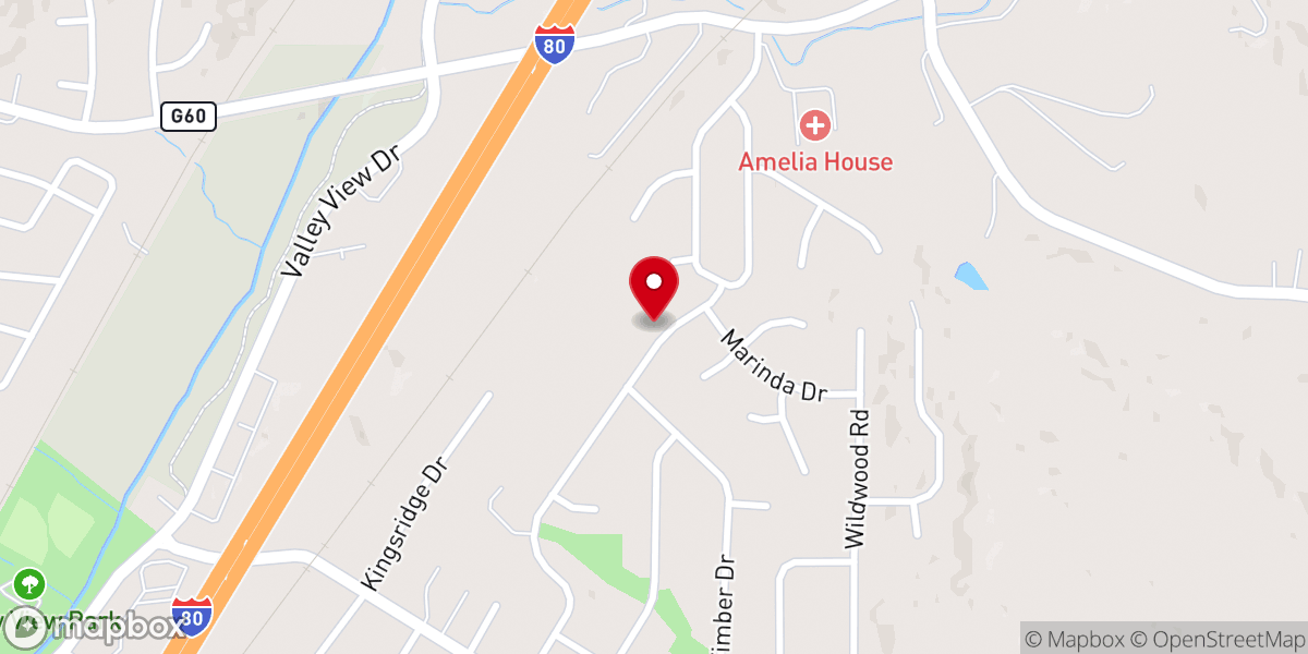 Map showing location of St. John's United Church of Christ