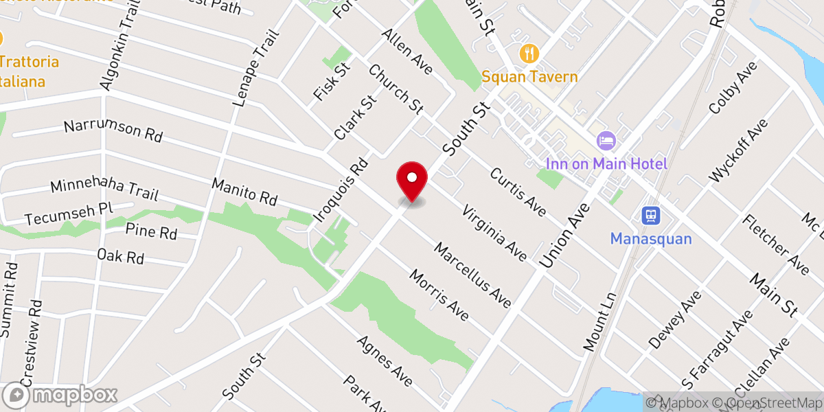 Map showing location of Manasquan Reformed Bible Church