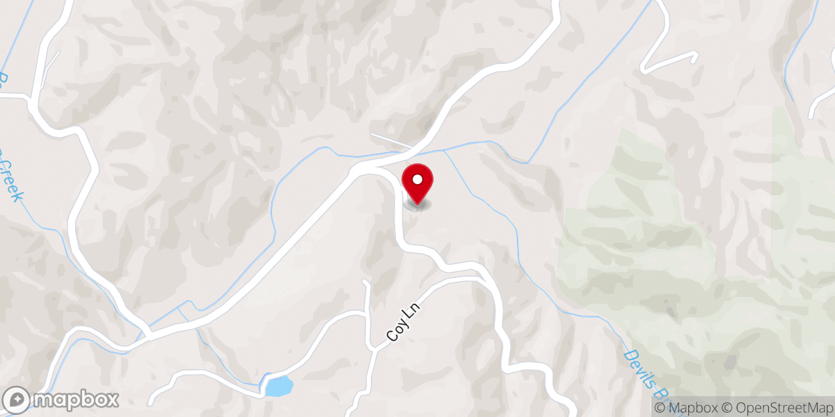 Map showing location of Persimmon Church of God