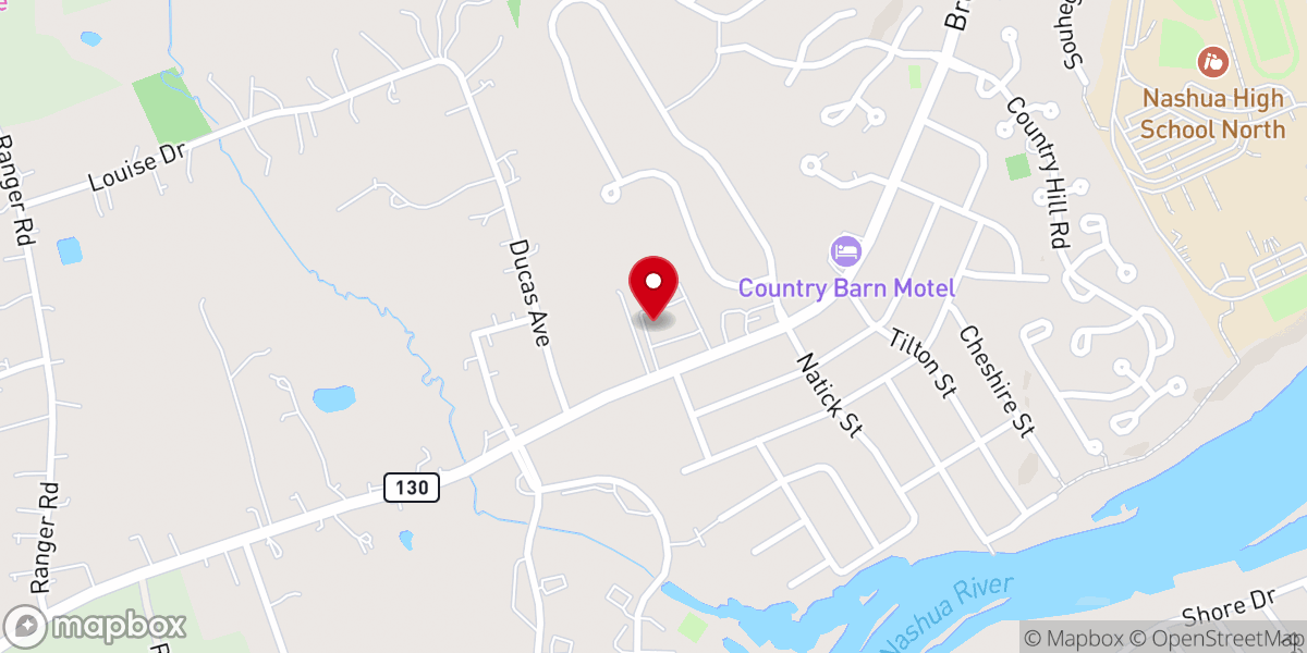 Map showing location of Nashua Baptist Church