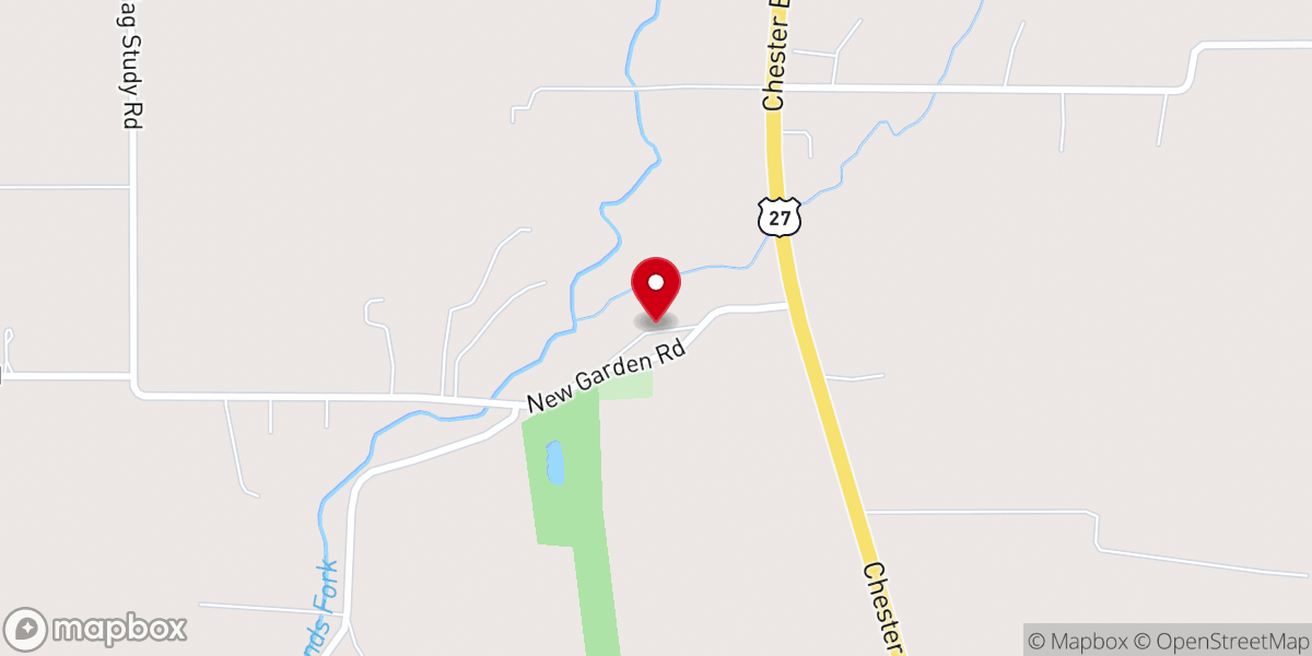 Map showing location of The Historic Meeting House At New Garden
