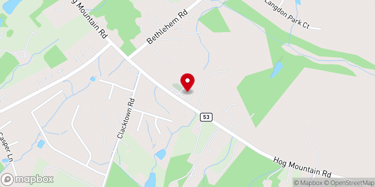 Map showing location of Midway Christian Church