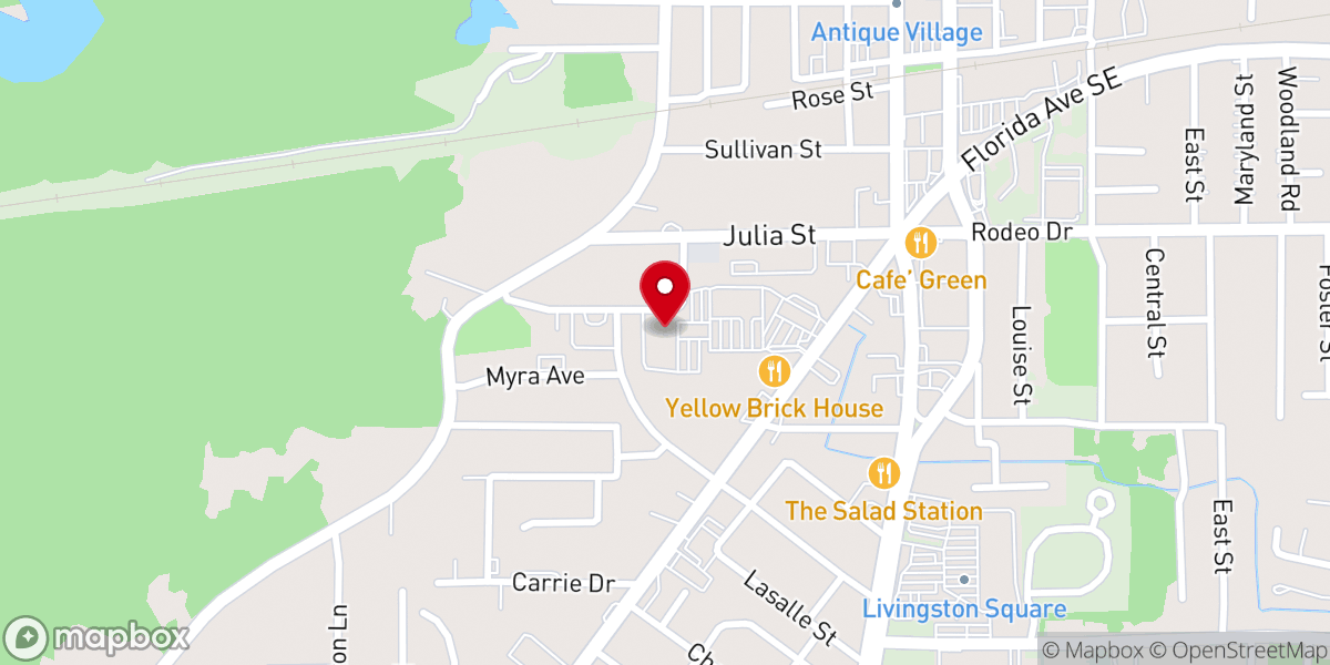 Map showing location of Healing Place Church - Denham Springs
