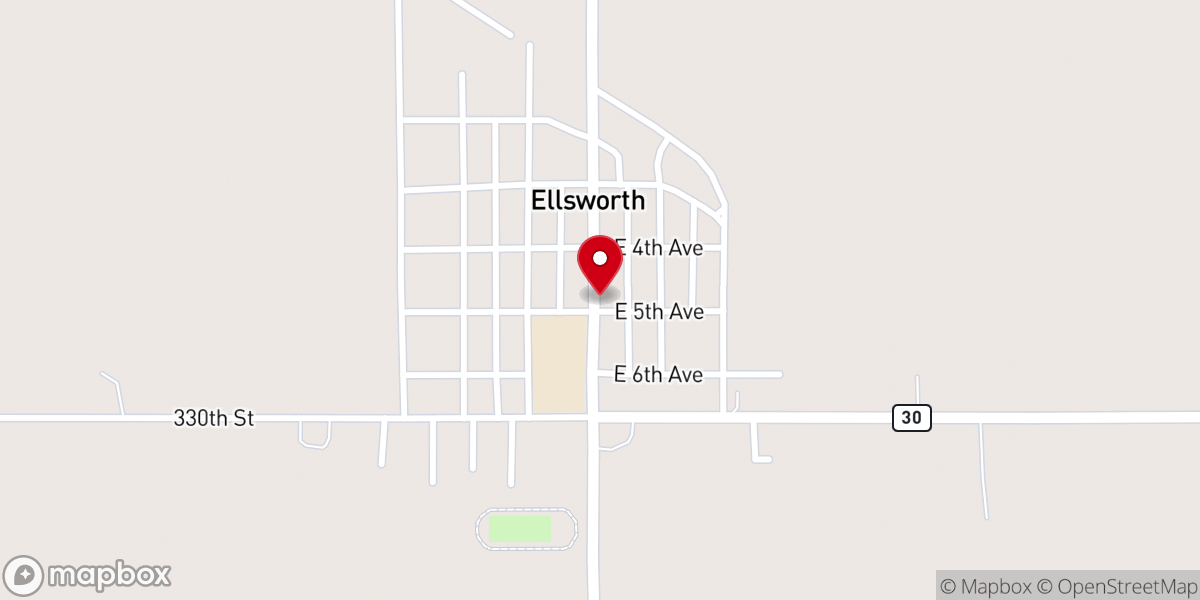 Map showing location of Zion Presbyterian Church