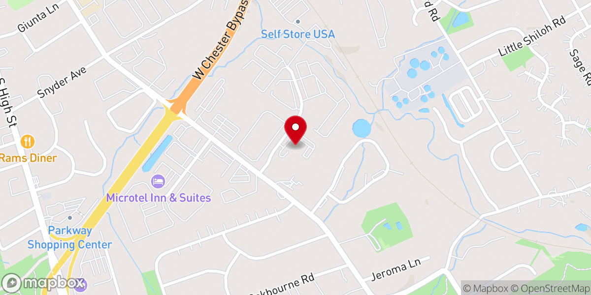 Map showing location of St. Paul Baptist Church
